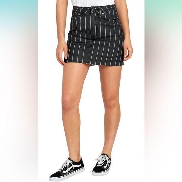 TINSEL Pinstripe denim skirt SIZE 29 - Picture 1 of 7